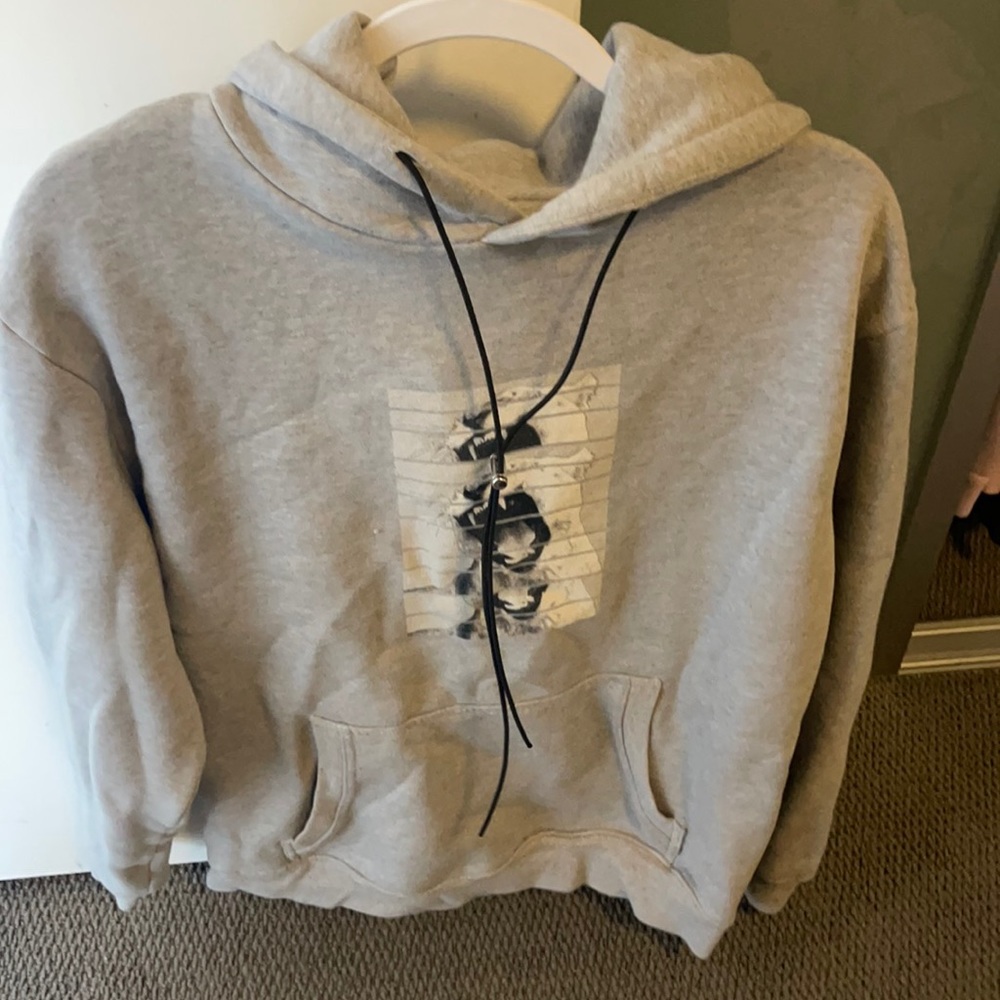 Zanerobe Grey Hoodie Sweatshirt medium